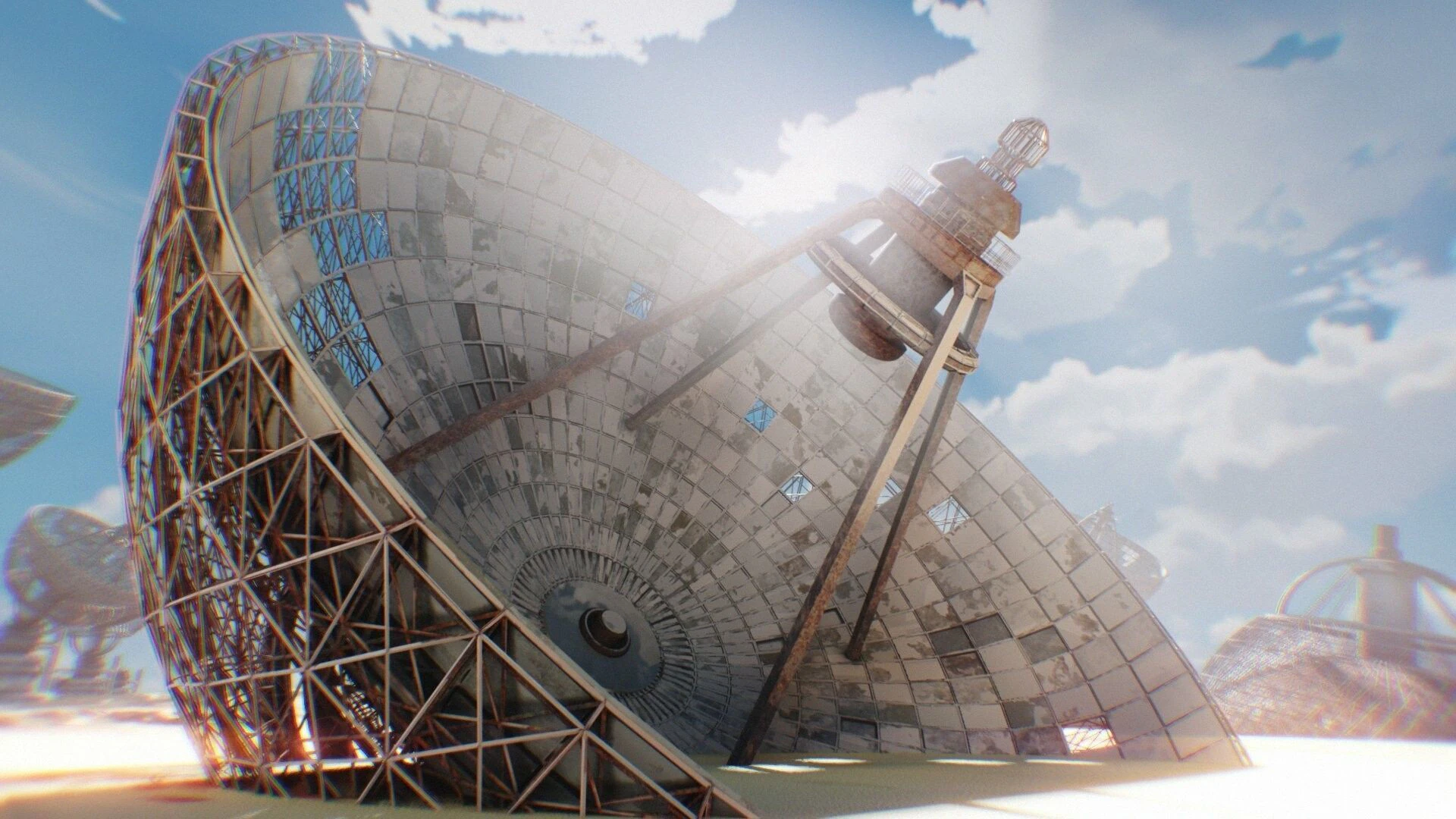 Satellite Dish 3D Model .c4d .max .obj .3ds .fbx .stl .blend 