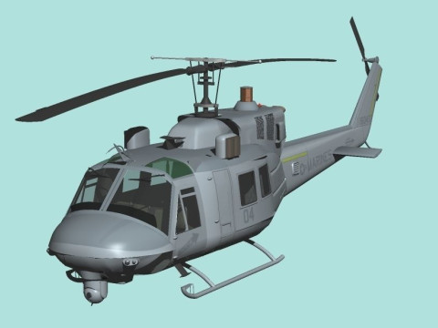 UH-1N Iroquois US Marine Corps 3D Модель