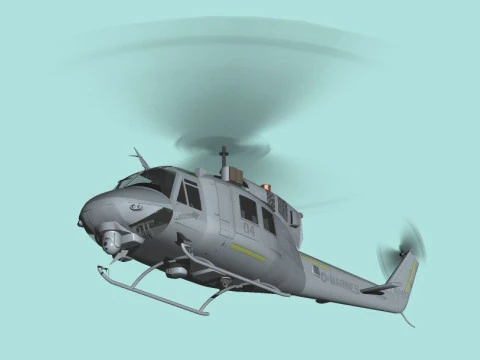 UH-1N Iroquois US Marine Corps 3D Model