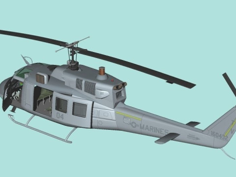 UH-1N Iroquois US Marine Corps Model 3D