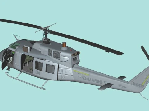 UH-1N Iroquois US Marine Corps 3D Model