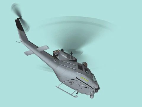 UH-1N Iroquois US Marine Corps 3D Model
