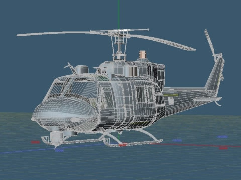 UH-1N Iroquois US Marine Corps Model 3D
