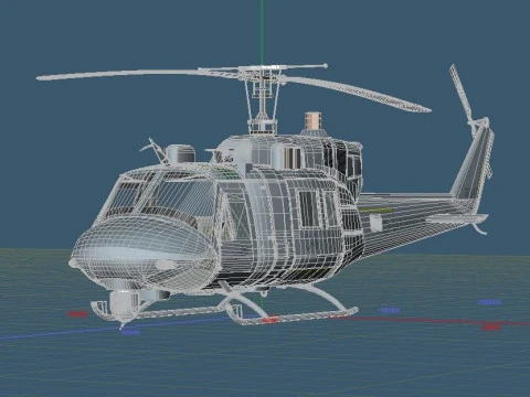 UH-1N Iroquois US Marine Corps 3D Model