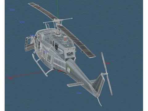UH-1N Iroquois US Marine Corps 3D Model