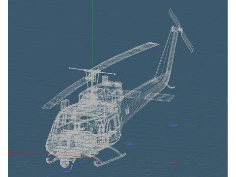 UH-1N Iroquois US Marine Corps 3D Model