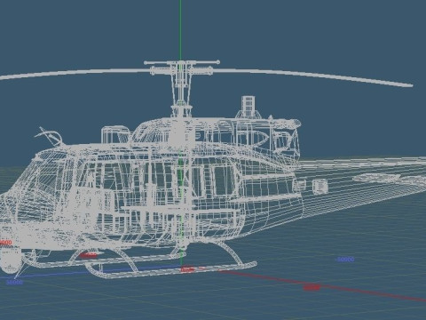 UH-1N Iroquois US Marine Corps Model 3D