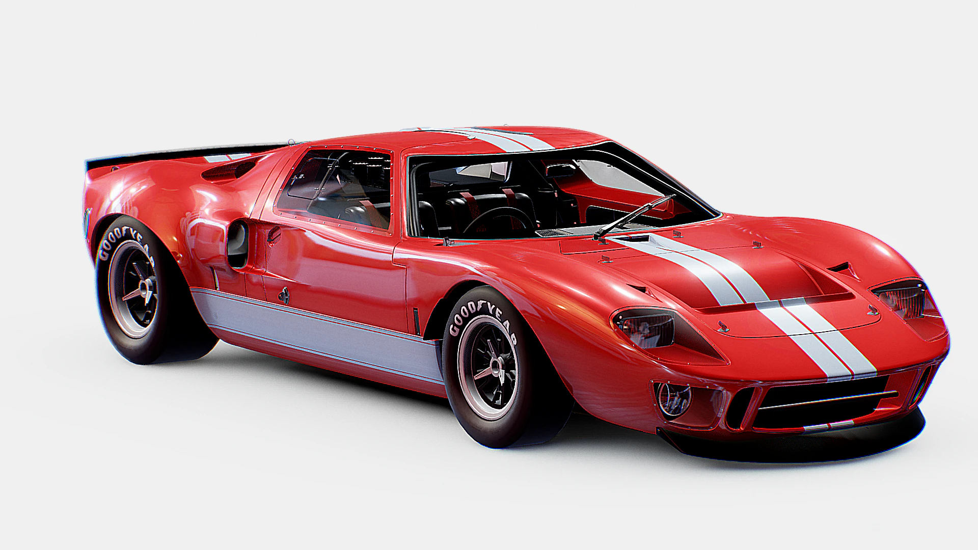 F0rd GT40 1964 3D Model .c4d .max .obj .3ds .fbx .stl .blend