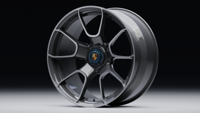 992 Turbo S Exclusive wheel Model 3D .c4d .max .obj .3ds .fbx .stl .blend 