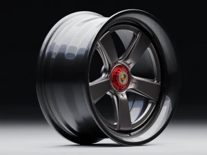 Carbon Fiber Magnesium wheel 3D Model