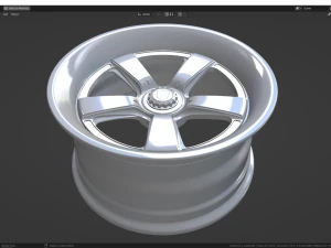 Carbon Fiber Magnesium wheel 3D Model