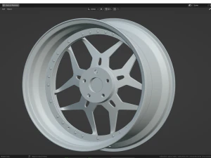 Custom Wheel N5 3D Model