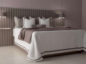 Letto con lenzuola Modello 3D