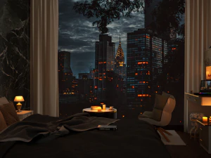 3D інтер'єр сучасної спальні 3D Модель