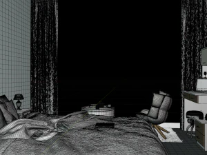 3D Interior Modern Bedroom 3D Model