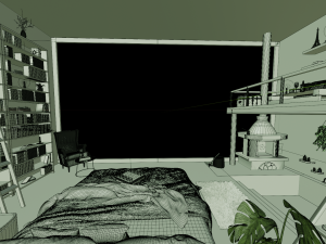 Cozy Bedroom interior scene 3D Model
