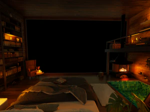 Cozy Bedroom interior scene 3D Model