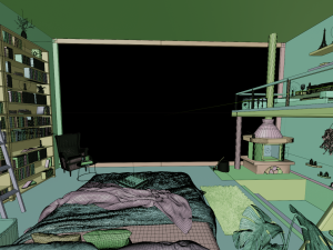 Cozy Bedroom interior scene 3D Model