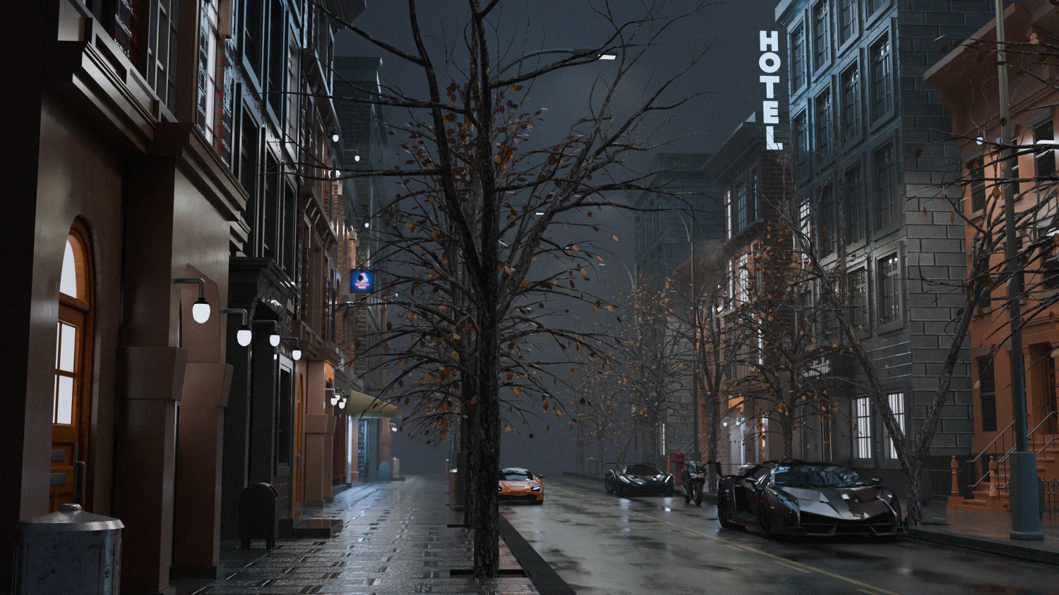 3D Industrial City Block- City Street 3D Model .c4d .max .obj .3ds .fbx .stl .blend 