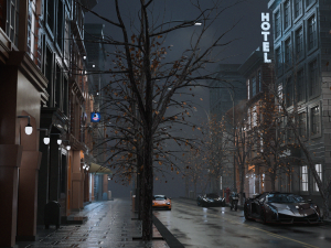 3D Industrial City Block- City Street 3D Model