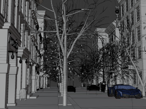 3D Industrial City Block- City Street 3D Model
