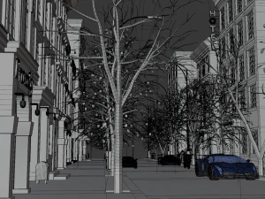 3D Industrial City Block- City Street 3D Model