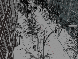 3D Industrial City Block- City Street 3D Model