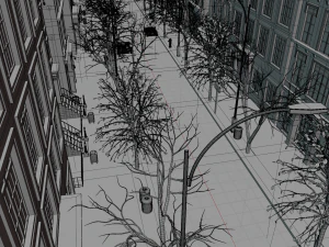 3D Industrial City Block- City Street 3D Model