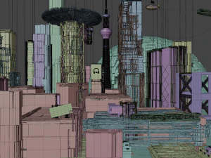 Futuristic City - Ocean City 3D Model