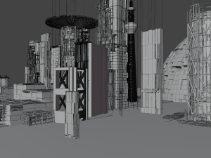 Futuristic City - Ocean City 3D Model