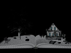 of Magic book with a landscape - Nature 3D Модель