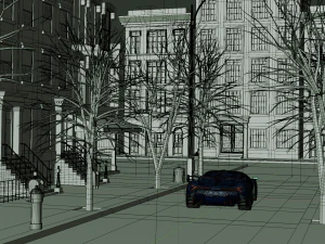 3D Animation of a Jet Fighter Launches a Missile at a Car 3D Model