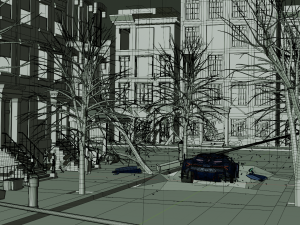 3D Animation of a Jet Fighter Launches a Missile at a Car 3D 모델