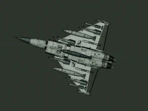 3D Animation of a Jet Fighter Launches a Missile at a Car 3D Model