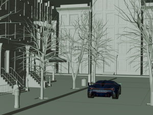 3D Animation of a Jet Fighter Launches a Missile at a Car 3D 모델