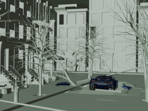 3D Animation of a Jet Fighter Launches a Missile at a Car 3D 모델