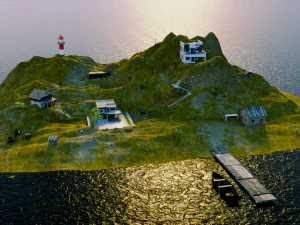 Isolated Island 3D Model