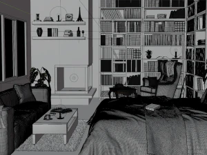 Bedroom Interior 3D Model