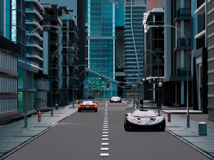 Kota Pusat Bisnis Model 3D