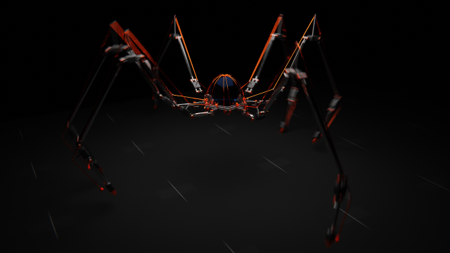 Sci-fi Spider Robot Modèle 3D .c4d .max .obj .3ds .fbx .stl .blend 