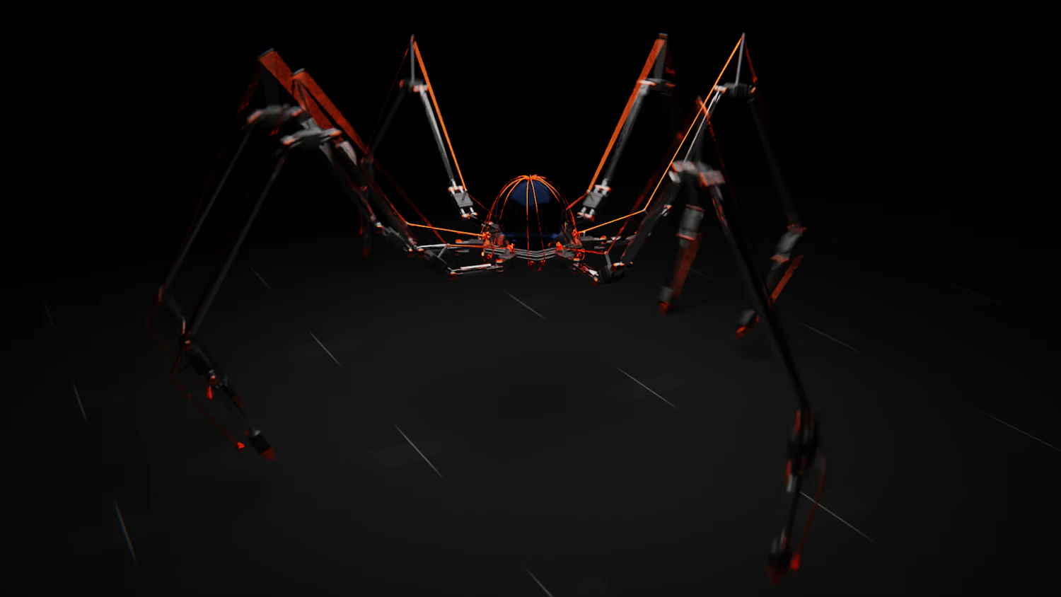 Sci-fi Spider Robot 3D Model .c4d .max .obj .3ds .fbx .stl .blend
