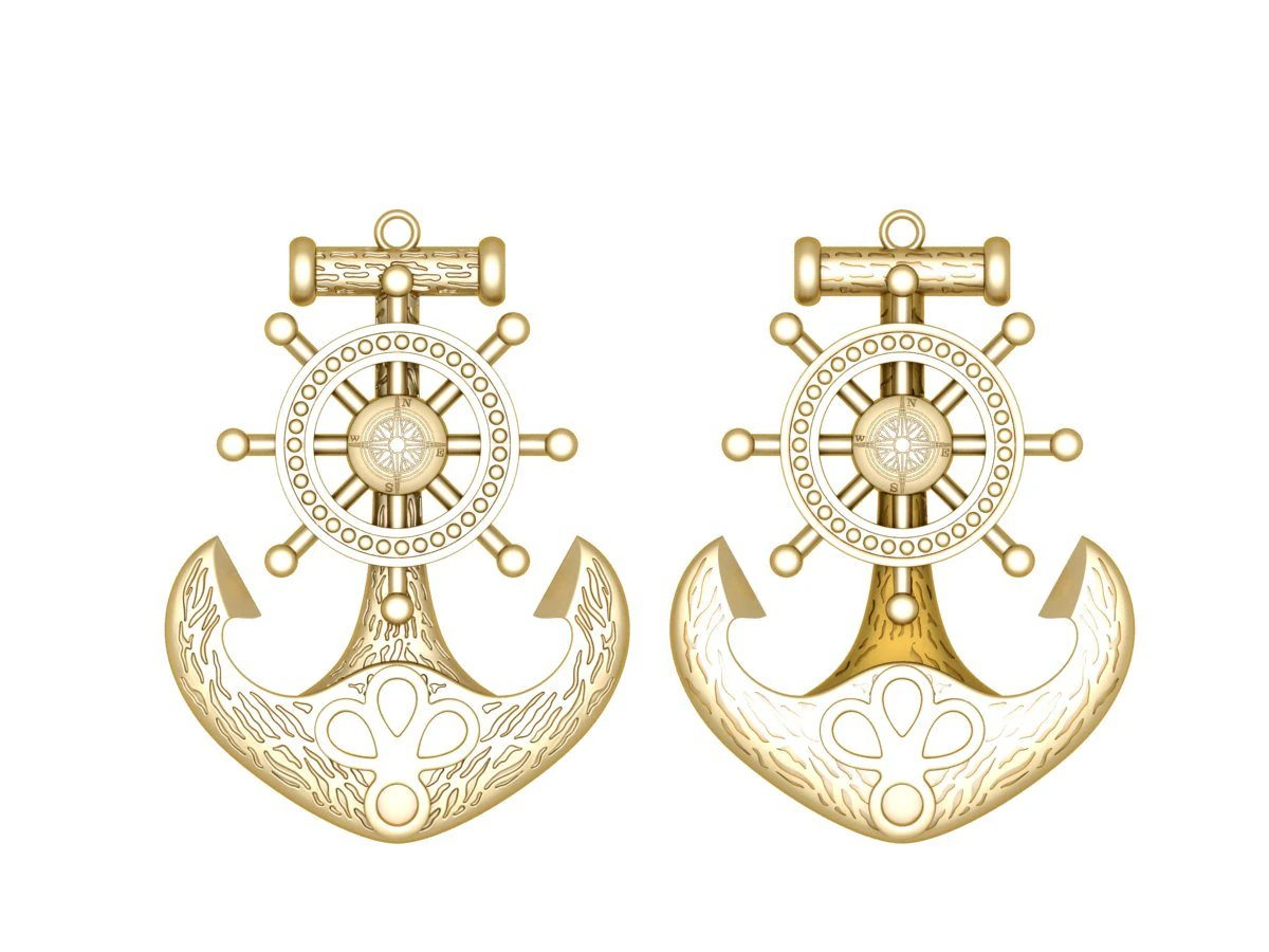 Anchor 3D Print Model .c4d .max .obj .3ds .fbx .stl .blend 
