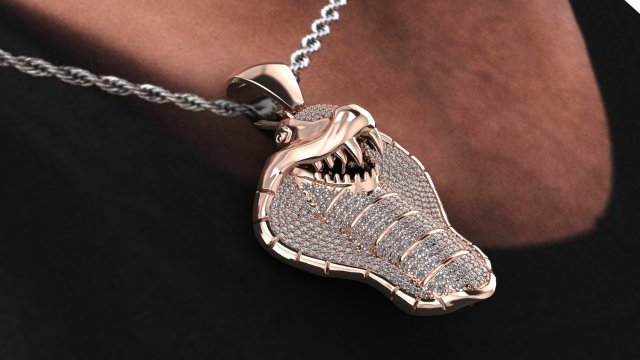 Mans cobra pendant 3D 打印模型 .c4d .max .obj .3ds .fbx .stl .blend 