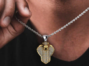 Mans cobra pendant 3D Print Model