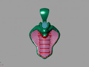 Mans cobra pendant 3D 打印模型
