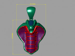 Mans cobra pendant 3D 打印模型
