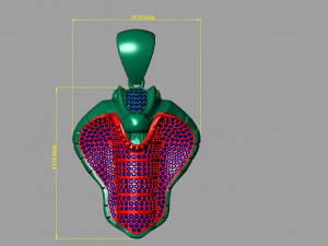 Mans cobra pendant 3D Print Model