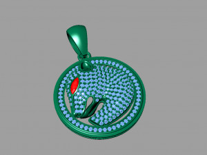 Tiger pendant Modèles 3D en vedette