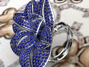 Flower ring 3D Print Model