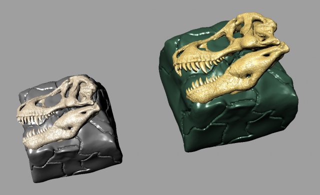 Dinosaur fossils 3D Baskı Modeli .c4d .max .obj .3ds .fbx .stl .blend 